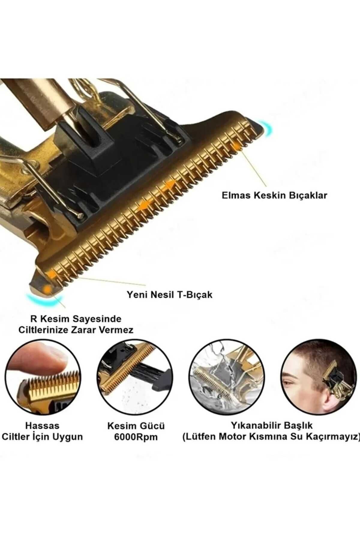Tıraş Makinesi USB Şarjlı Saç Sakal Vücut Kıl Tüy Alma Kadın Erkek Epilasyon Berber & Kişisel