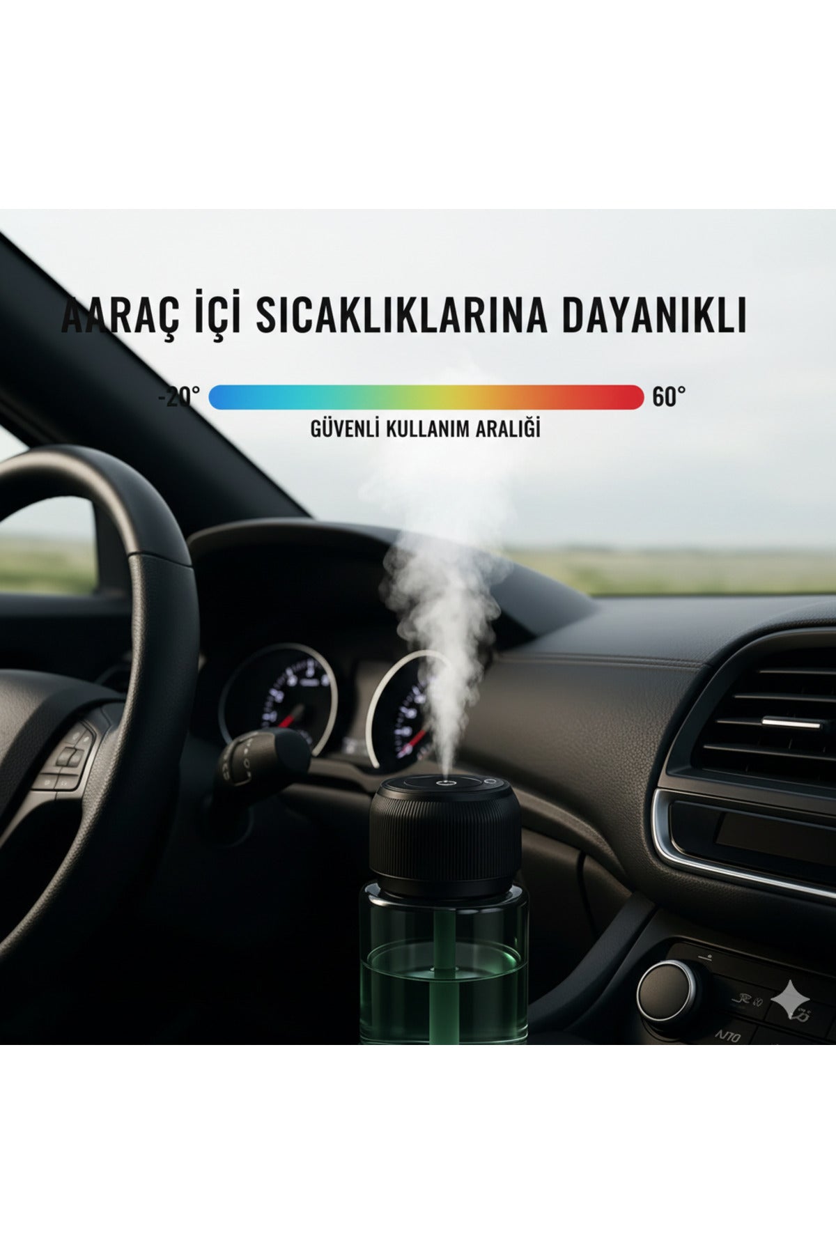 Araç Hava Nemlendirici Hava Temizleyici Aromaterapi Difüzörü Taşınabilir Ultrasonik Buhar Makinesi