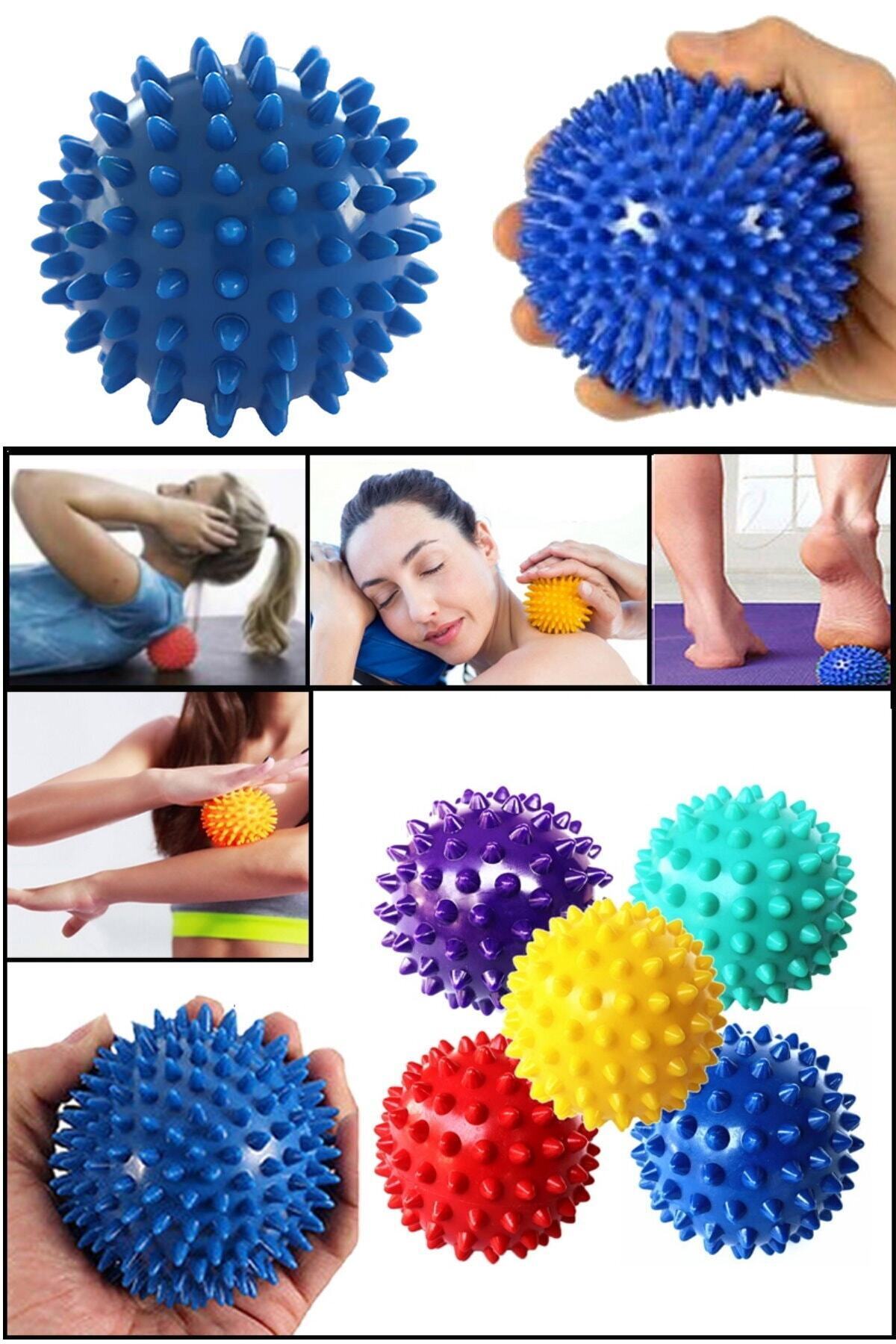 Profesyonel Fitness Cardio Pilates Mini Küçük Boy 6 Cm Dikenli Kas Duyu Uyarıcı Masaj Topu Spor Set