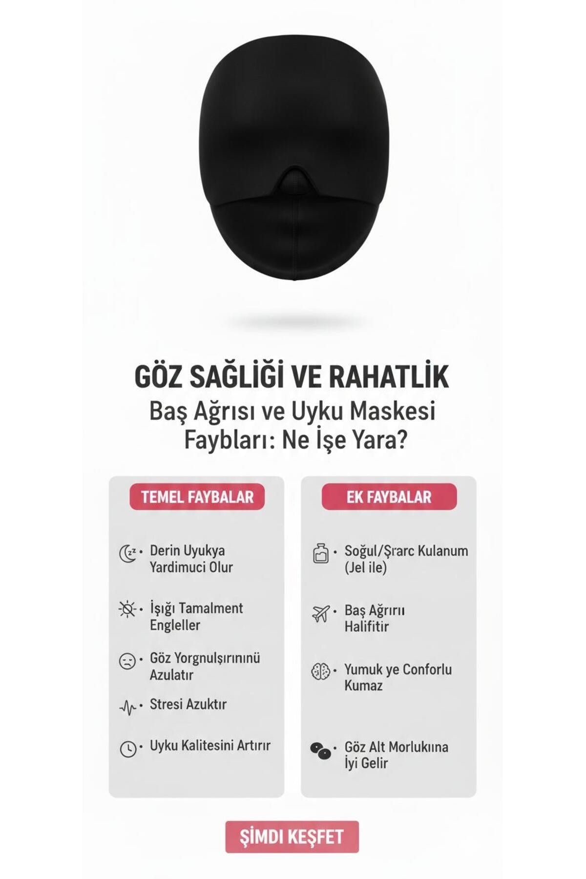 Terapi Başlığı - Jel Baş Maskesi - Soğuk Kompres ve Ağrı Rahatlatıcı Maske