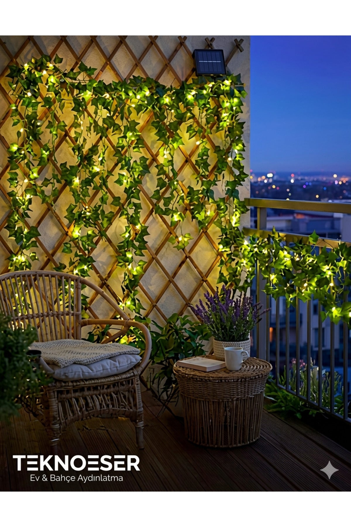 Solar Yaprak Peri LED – 5 Metre 8 Modlu IP65 Güneş Enerjili Dekoratif Bahçe Aydınlatma