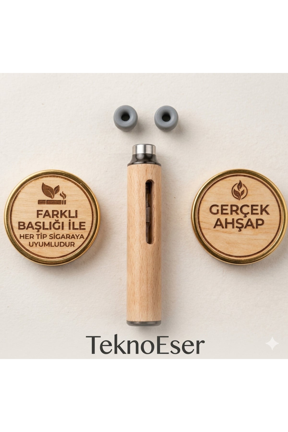 Gerçek Ahşap Sigara Ağızlığı Filtreli Tutucu Her Tip Sigaraya Uyumlu