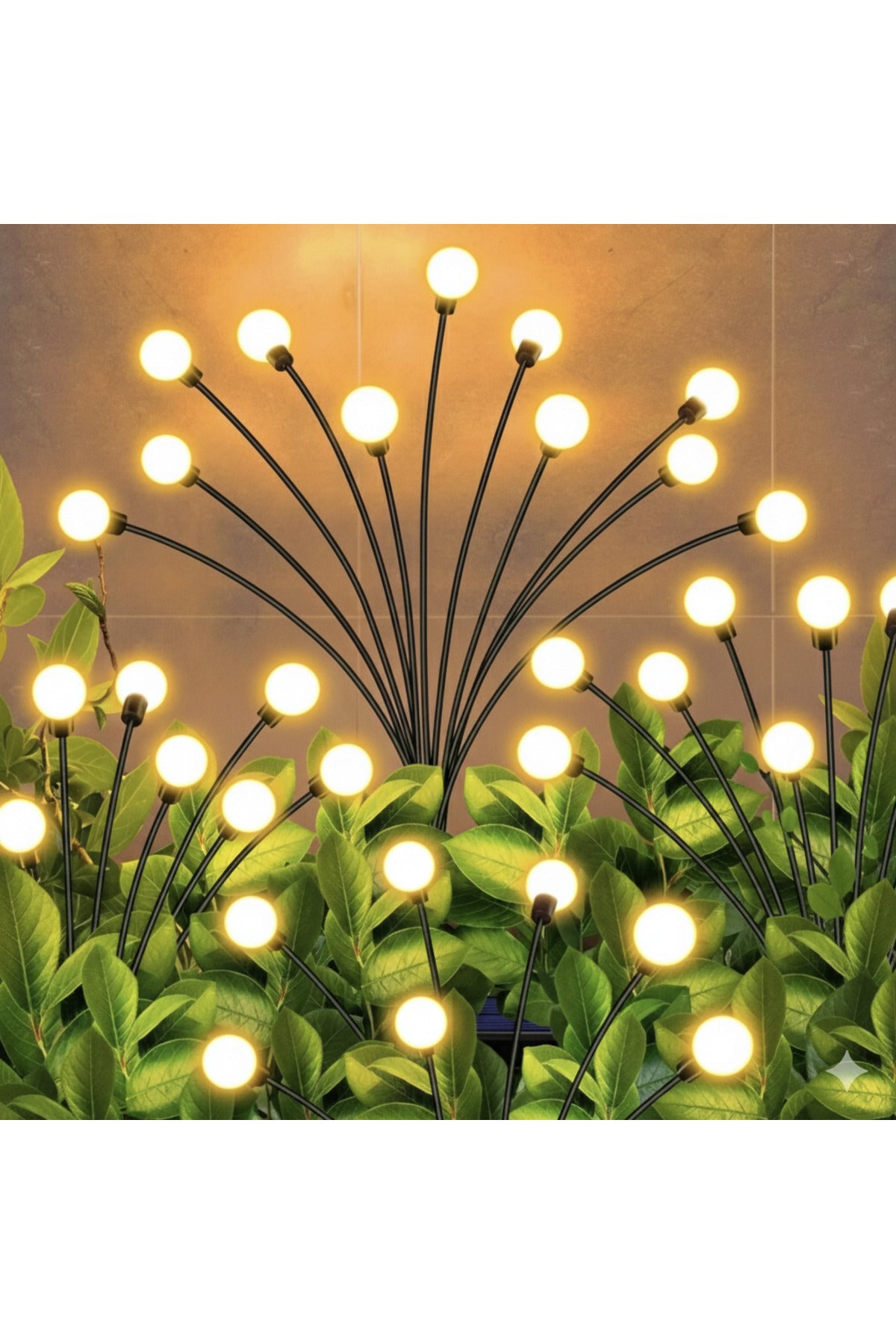 Güneş Enerjili Solar Ateş Böceği Bahçe Aydınlatma - 8 LED'li Rüzgarda Sallanan Dekoratif Lamba