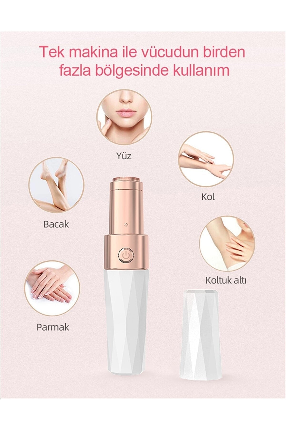 2 In 1 Kaş Düzeltici Vücut Bikini Ağrısız Tıraş Makinesi Burun Yüz Epilatör Şarj Edilebilir