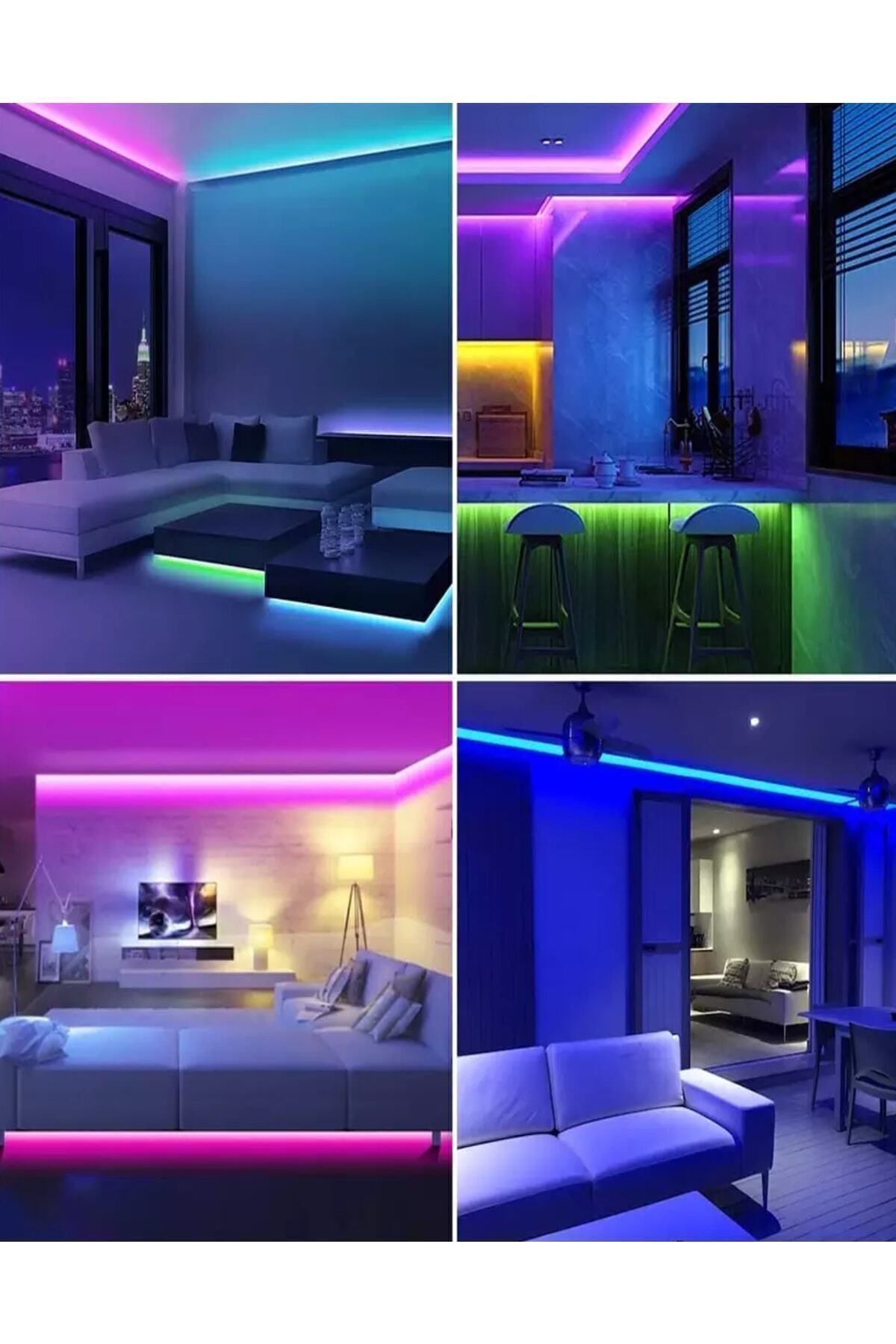 Led Lambader Oda Aydınlatma Sistemi Full Rgb Çok Özellik Full Renk Led Rbg Lambader