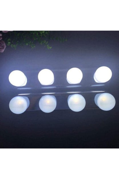 Led Ve 4 Ampul Makyaj Lambası Işıklı
