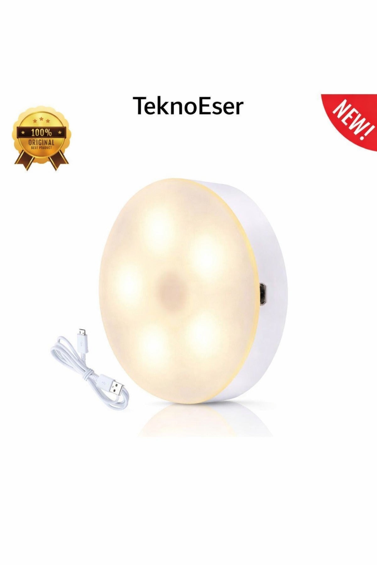 Hareket Sensörlü LED Gece Lambası – Otomatik Açılıp Kapanan, Kablosuz, Enerji Tasarruflu Işık