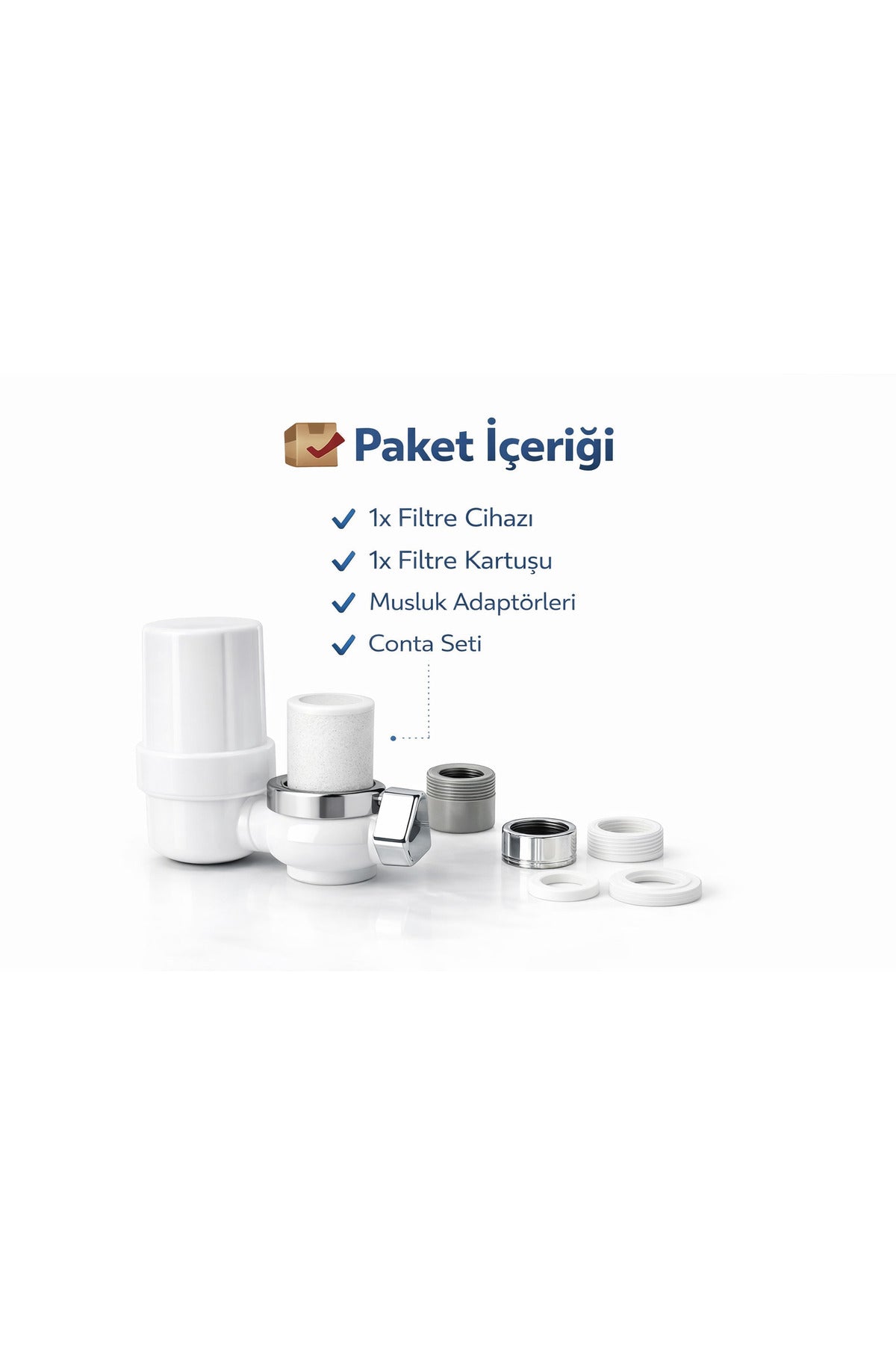 Musluk Ucu Su Arıtma Filtresi Pratik Takılabilir Su Arıtıcı Aparat Tasarruflu Filtre