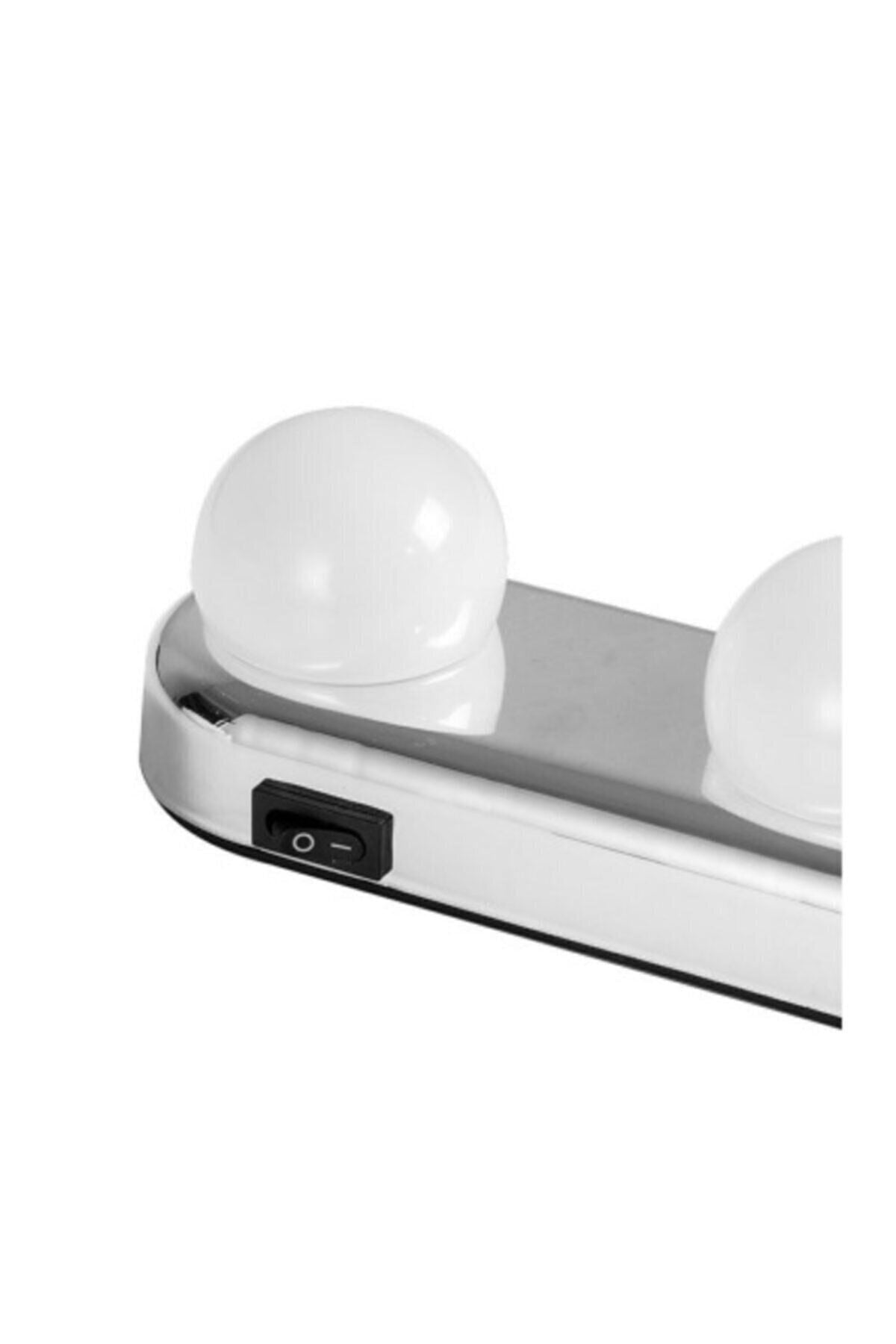 Led Ve 4 Ampul Makyaj Lambası Işıklı