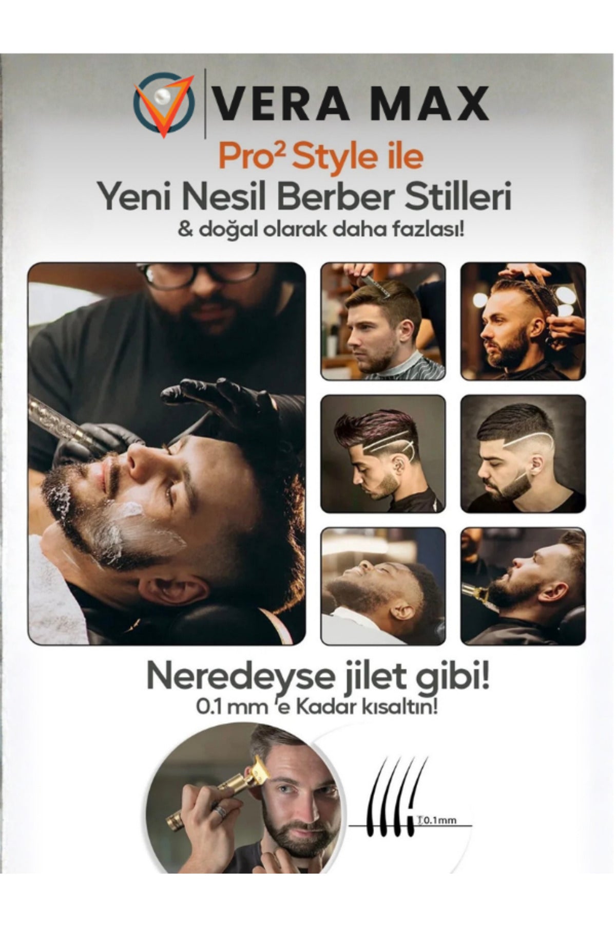 Profesyonel Saç Sakal  Vücut Ense Çizim Makinesi Epilasyon Öncesi Bay  Metal Gövdeli Usb Sarj