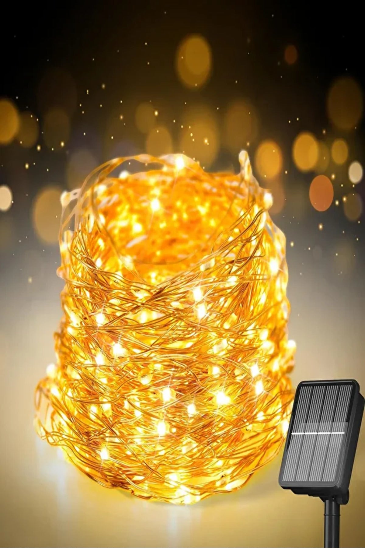 Güneş Enerjili 20 Metre Peri Led Işık 200 Led 8 Mod Dış Mekan Ağaç Balkon Solar Bahçe Aydınlatma
