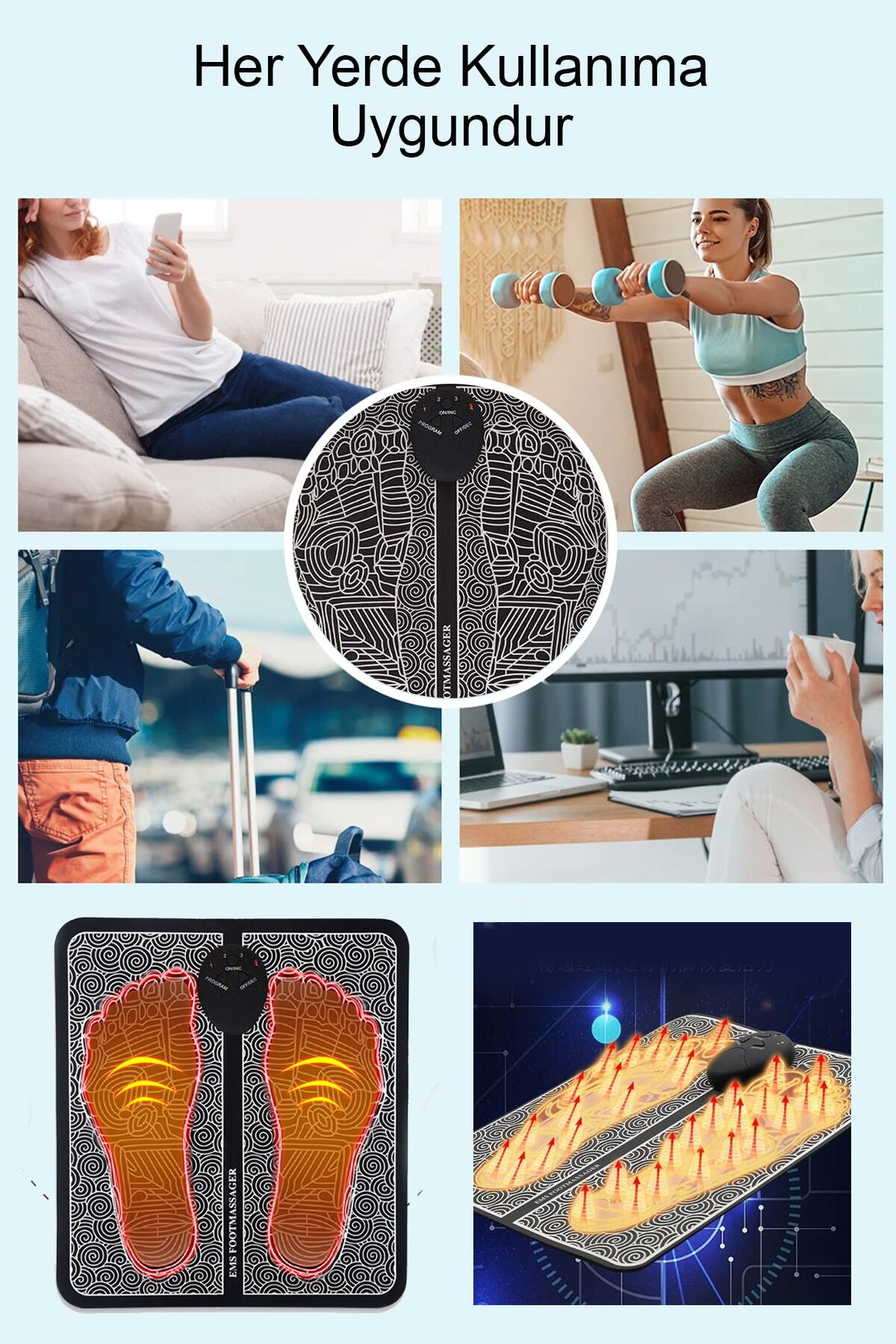 Ems Ayak Masaj Pedi Foot Massager Titreşimli Refleksloji Masaj Aleti