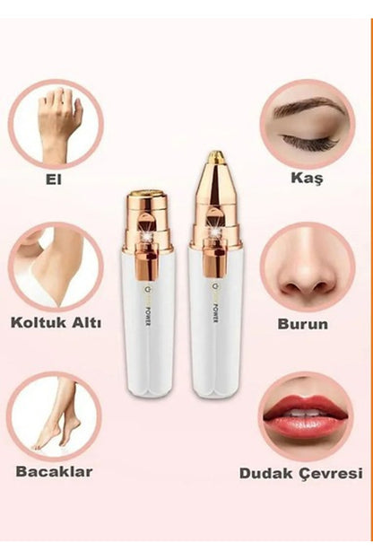 Teknoşık 2 Başlıklı Yüz Tüy Alıcı Kaş Bıyık Kıl Epilasyon Aleti Şarjlı