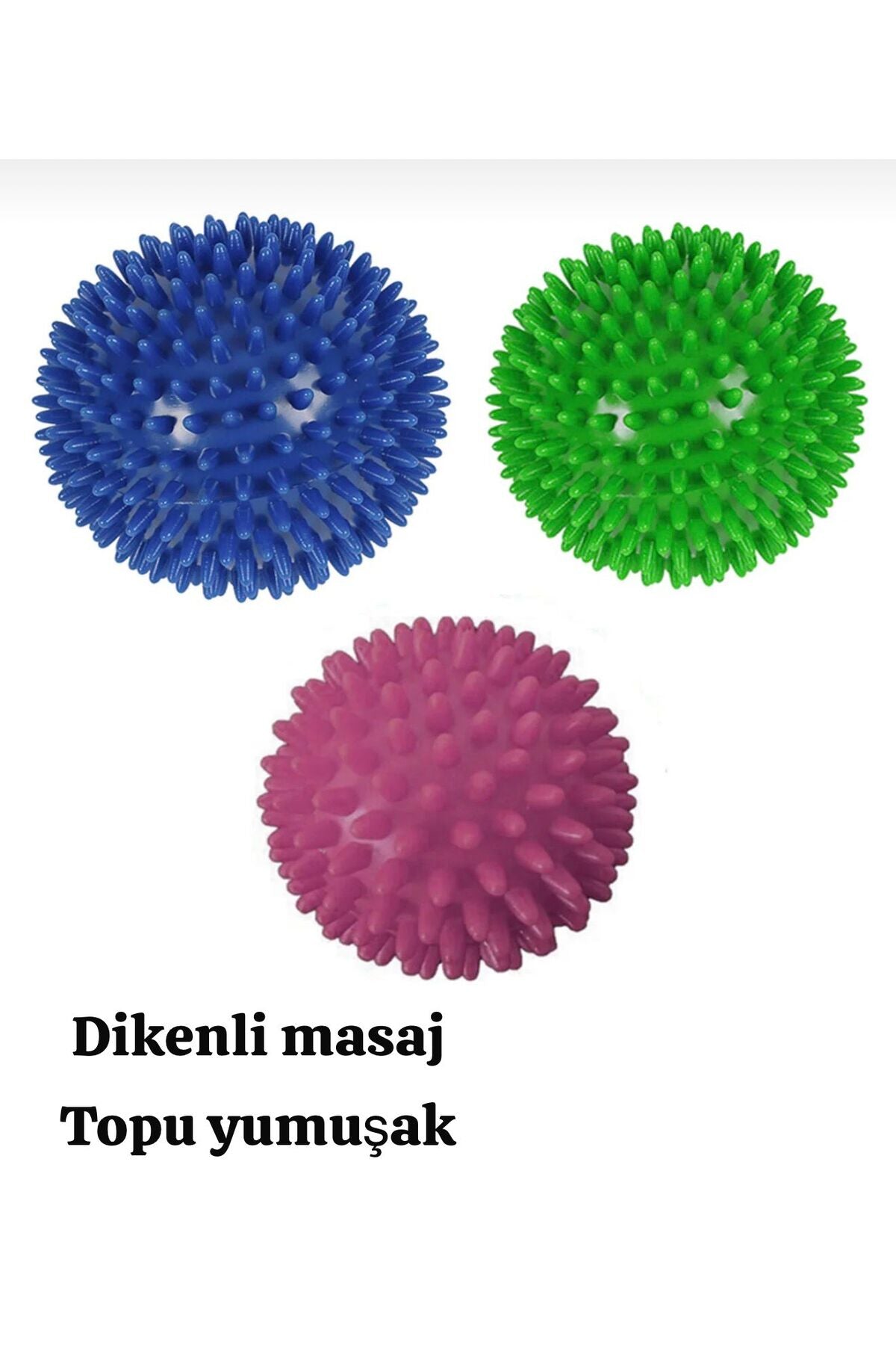 Dikenli Masaj Topu 6 cm Yumuşak Duyu Fizik Tedavi ve Egzersiz Topu