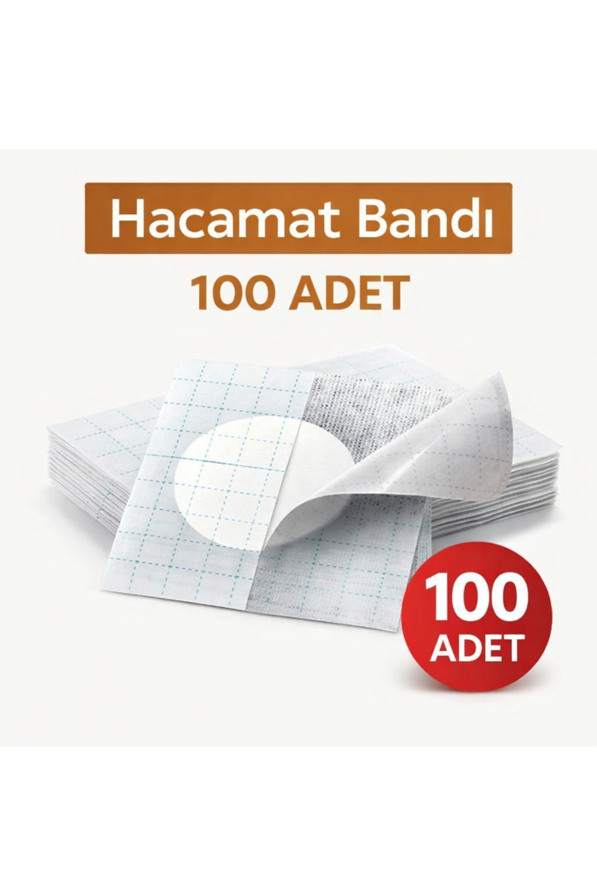 Hacamat Bandı 100 Adet – Tek Kullanımlık Yapışkan Bant