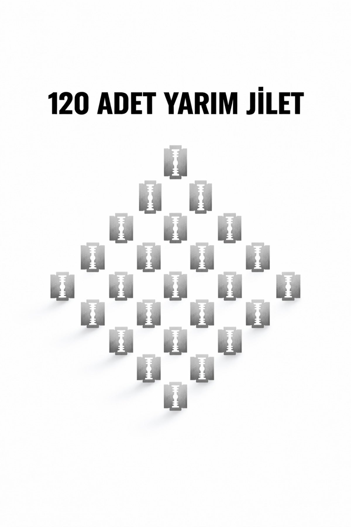 120 Adet Yarım Jilet – Paslanmaz Çelik Keskin Jilet Seti