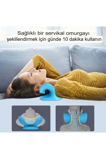 Oval Boyun Düzleşmesi Yastığı Omuz Sedyesi Gevşetici Traksiyon Cihazı Yastık