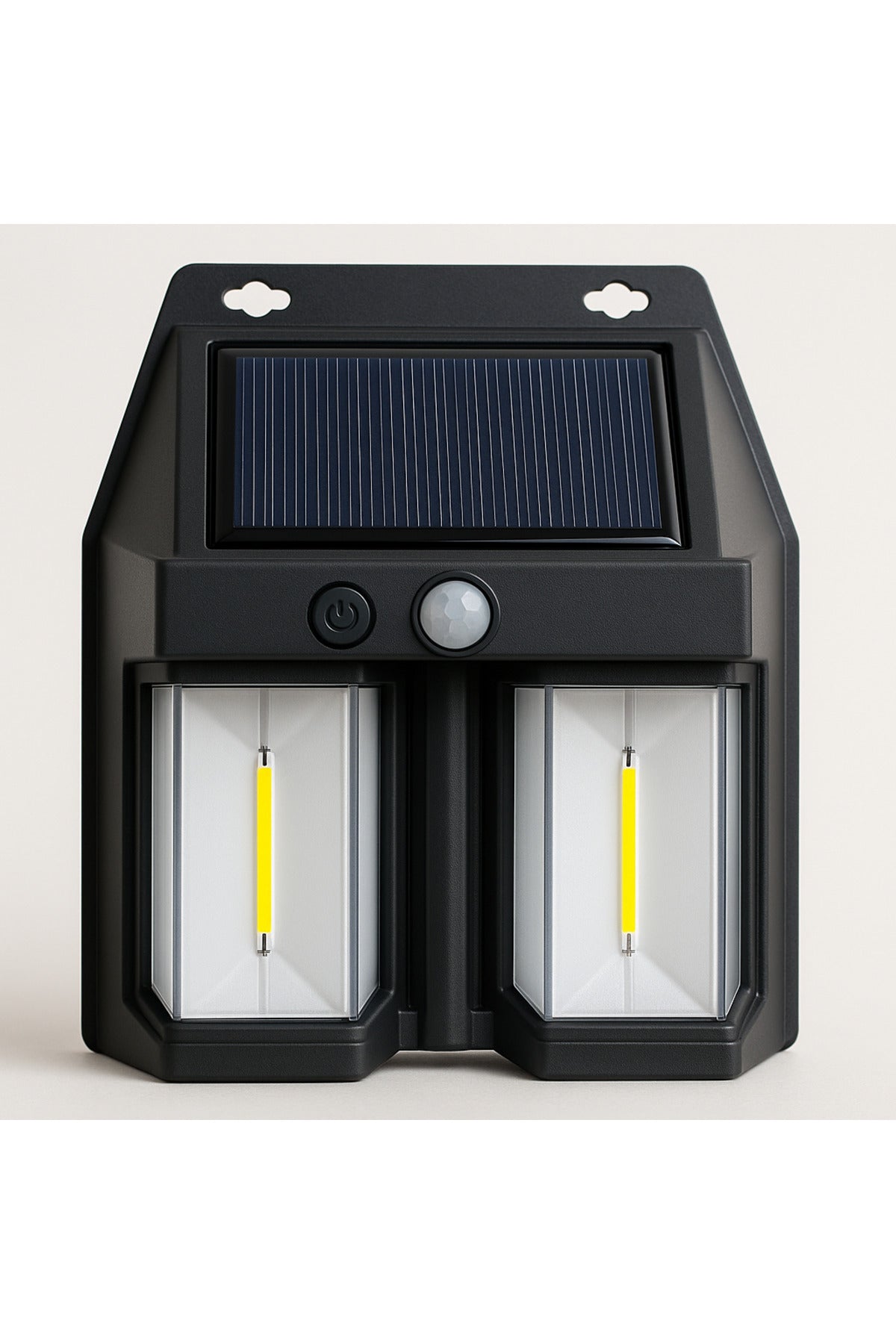 Güneş Enerjili Hareket Sensörlü Duvar Lambası | Çift COB LED Bahçe ve Garaj Işığı (Su Geçirmez)