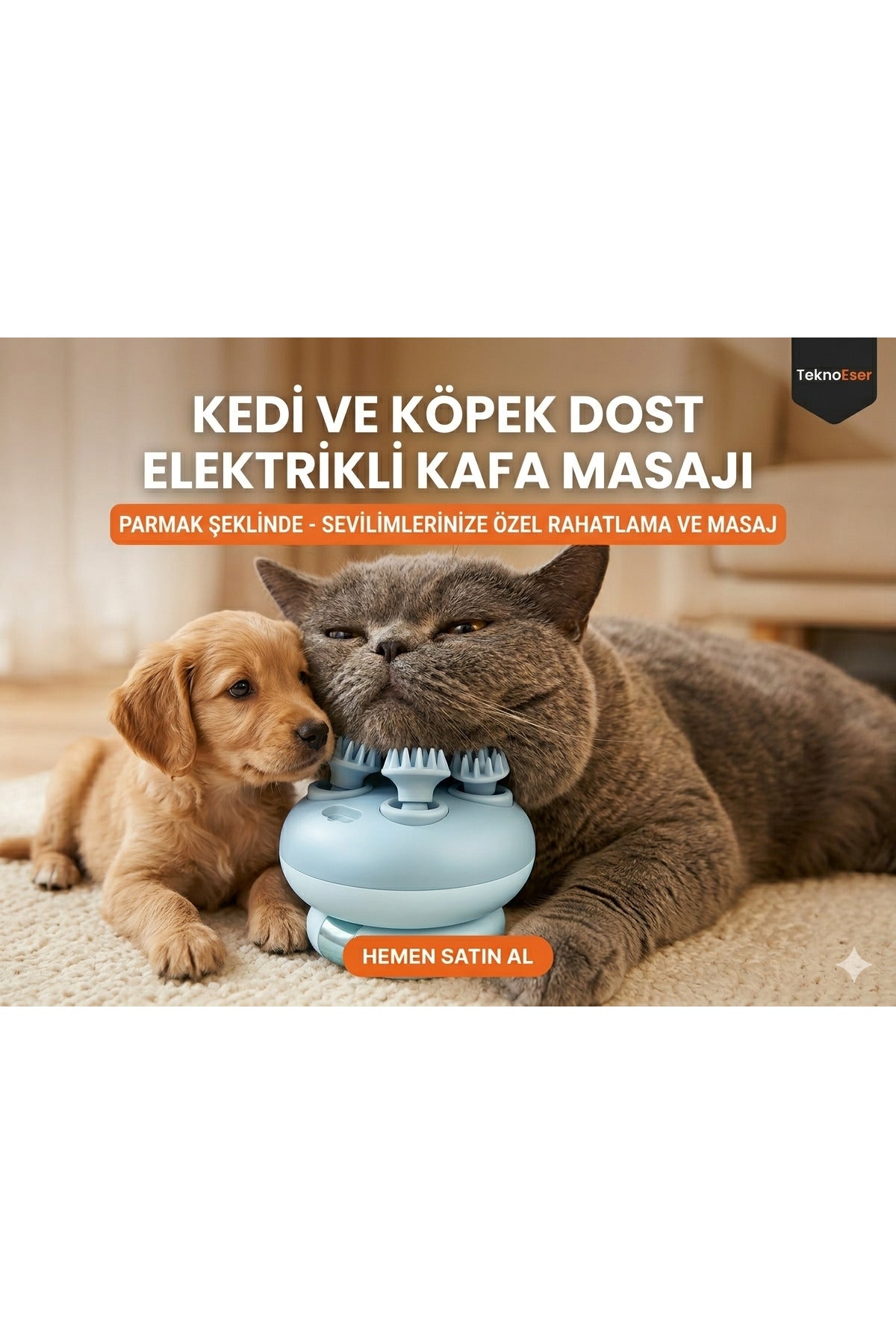Şarjlı Kafa Ve Saç Derisi Masaj Aleti - 4 Başlıklı Islak & Kuru Kullanım Su Geçirmez Masaj Cihazı