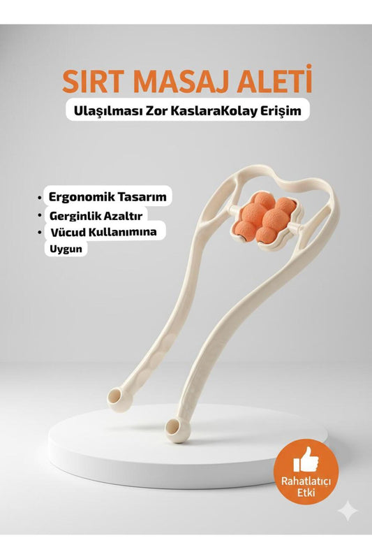 Sırt Masaj Aleti | Ulaşılması Zor Noktalar İçin Ergonomik Manuel Masaj Aparatı