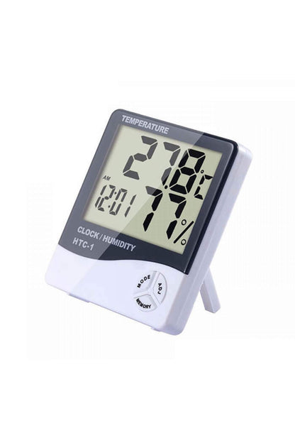 Dijital Isı ve Nem Ölçer Büyük LCD Ekranlı Termometre Higrometre Saat Alarm Takvim Oda Termometresi