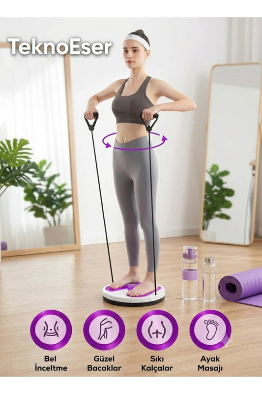 İpli Twister Bel İnceltme ve Basen Eritme Diski Ev Tipi Fitness Karın Bacak Egzersiz Spor Aleti Döner Egzersiz Diski