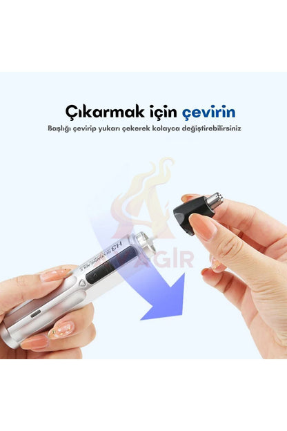 2 In 1 Şarjlı Kulak Burun Kılı Alma ve Temizleme Tüy Kesme Ense Favori Düzeltme Tıraş Makinesi