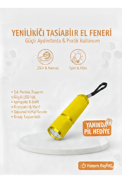 Mini LED El Feneri Anahtarlık – Taşınabilir, Güçlü Işık, Kamp & Acil Durum Feneri