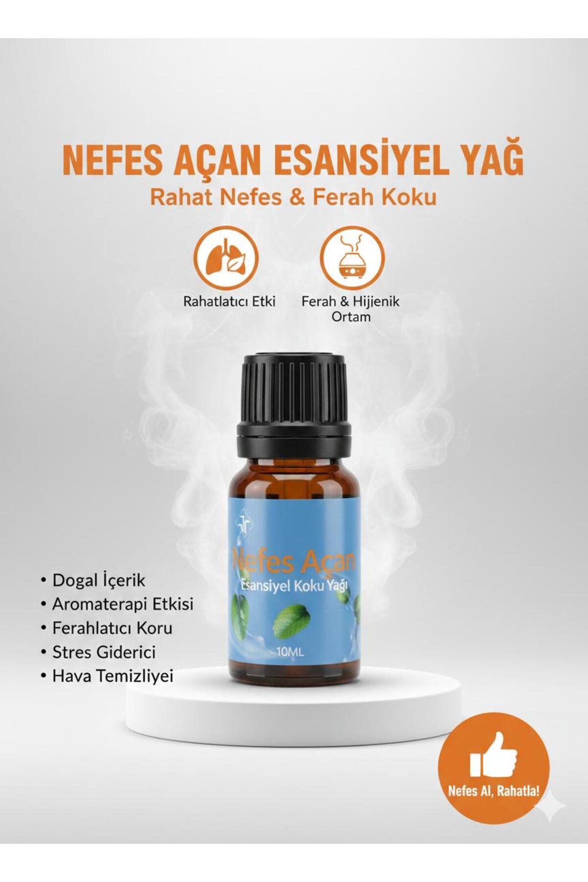 Nefes Açan Esansiyel Yağı 10 ML – Ferahlatıcı Koku, Aromaterapi, Ortam Kokulandırıcı