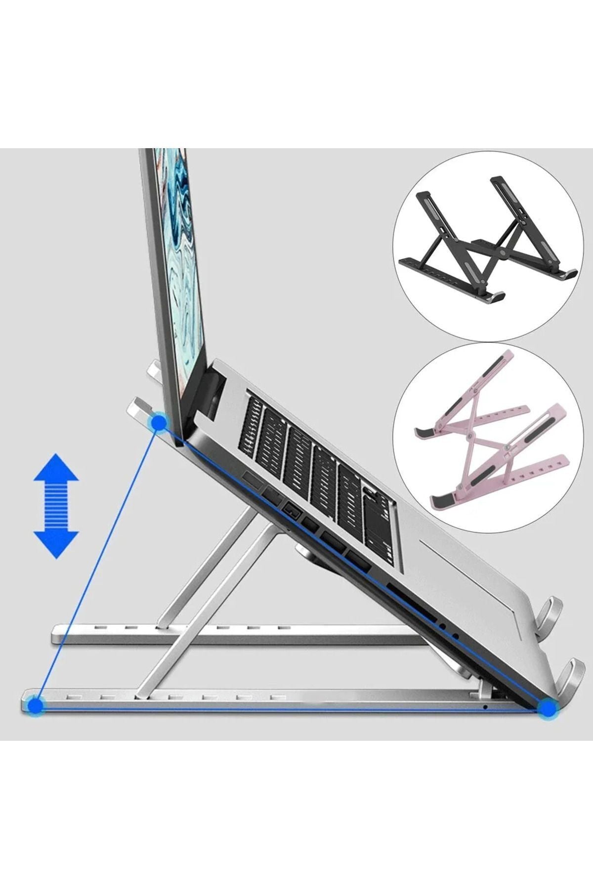 Aliminyum Ayarlı Laptop Macbook Notebook Güncel Yükseltici Tutucu