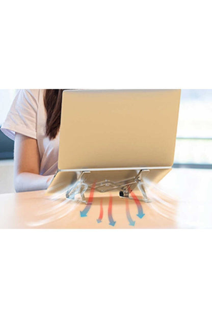 Metalik Ms-te121 Laptop Standı 7 Kademeli Notebook Standı Tutacağı