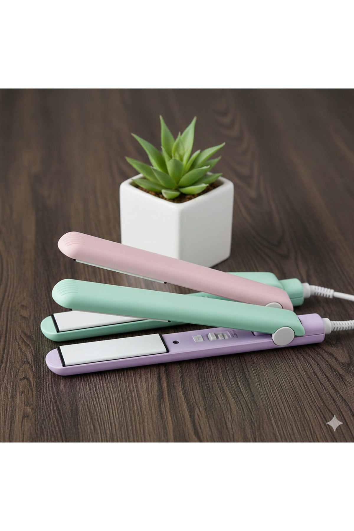 Mini Taşınabilir Saç Düzleştirici - Seyahat Tipi Seramik Kaplama Maşa - Pastel Renk Seçenekli