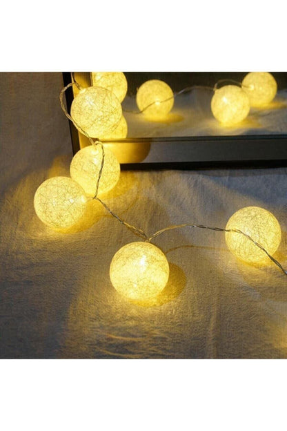 Kristal Top Led Işık 3 Metre 20 Ledli Pilli Şeffaf Kablolu Gün Işığı Dekoratif Aydınlatma