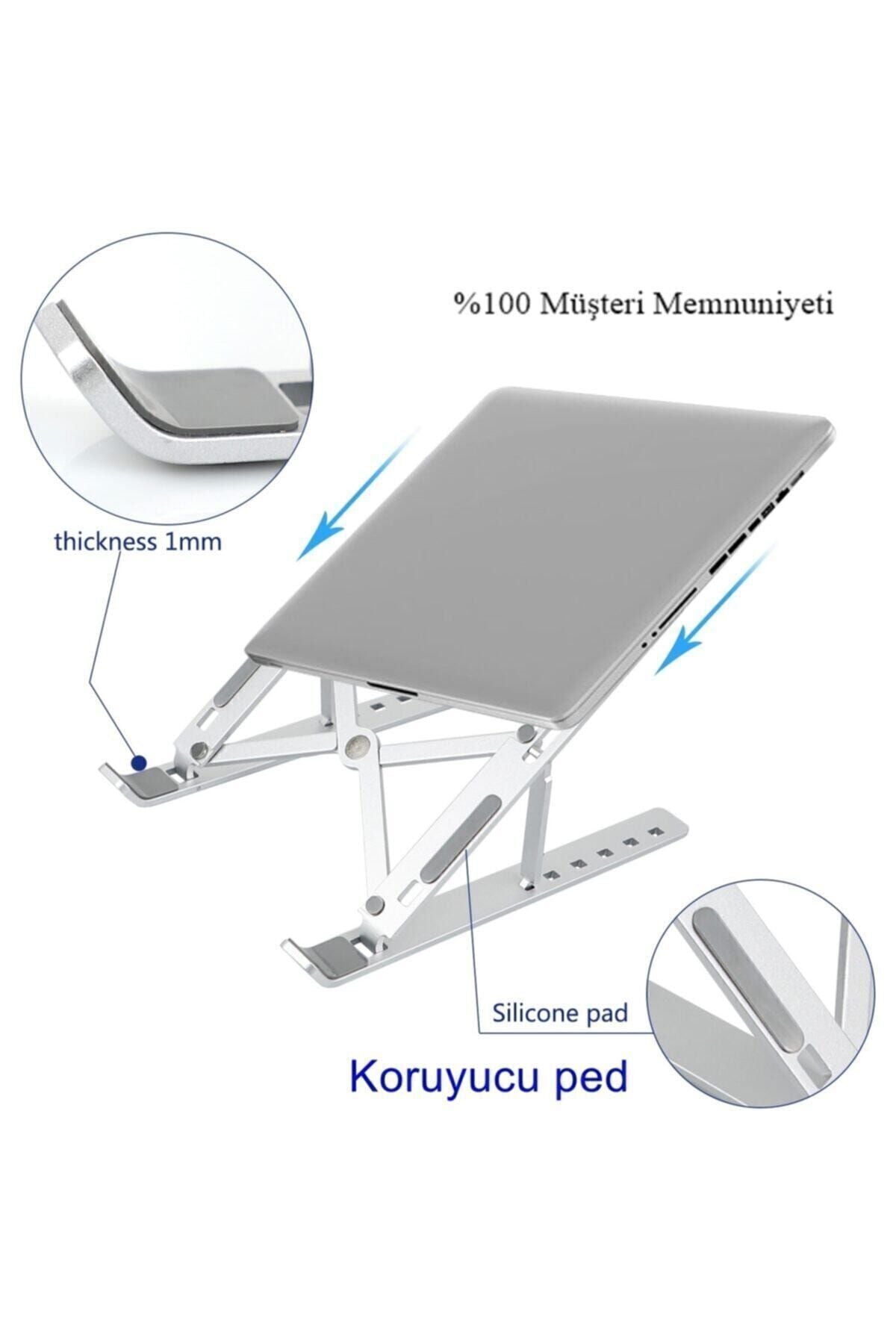 Katlanır Alüminyum Notebook Standı Ayarlı Laptop Metal Yükseltici Tutucu