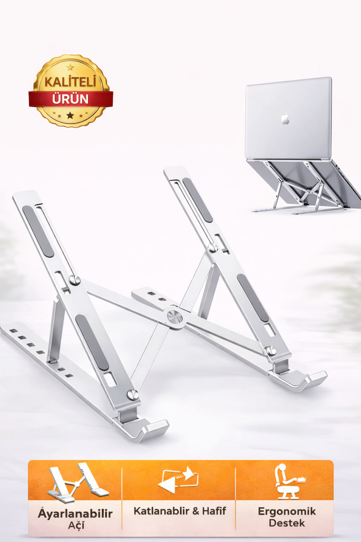 Ayarlanabilir Alüminyum Laptop Standı – Katlanabilir, Ergonomik, Taşınabilir Notebook Standı