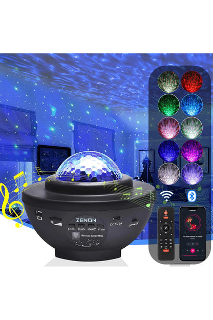 Bluetooth Hoparlörlü Galaxy Yıldız Projektör Lamba – Uzaktan Kumandalı RGB Gece Lambası