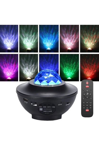 Smart Starry Projektör Light Bluetooth Müzik 7 farkli Ambians