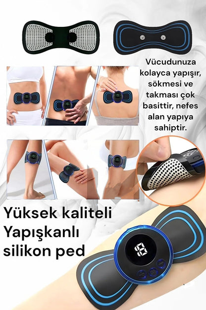 EMS Elektrikli Tüm Vücut Masaj Cihazı Şarjlı Taşınabilir 8 Modlu