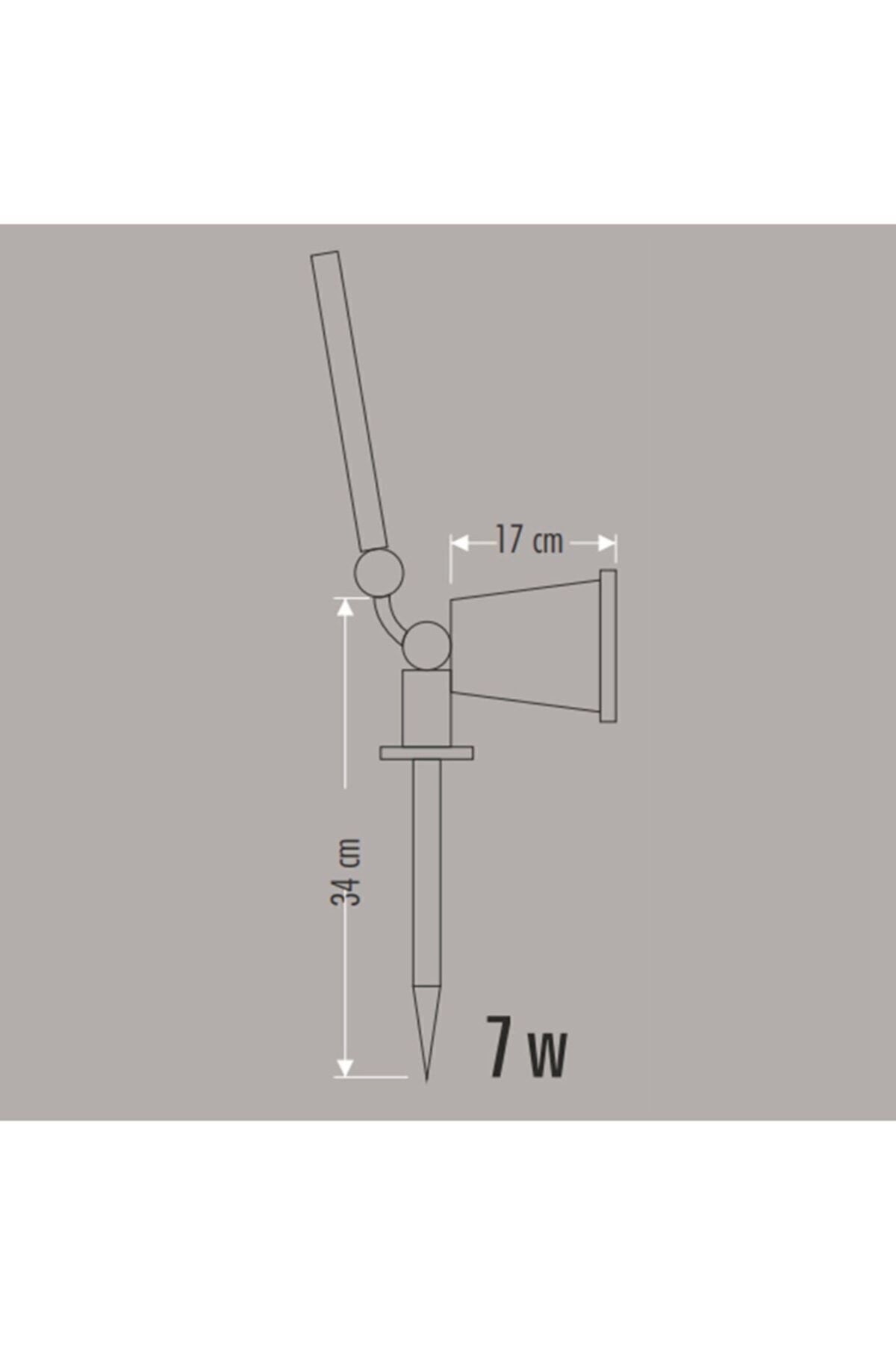 7w CT-7310 Amber Solar Bahçe Armatürü Çim Kazıklı (GÜNEŞ ENRJİ ŞARJLI)