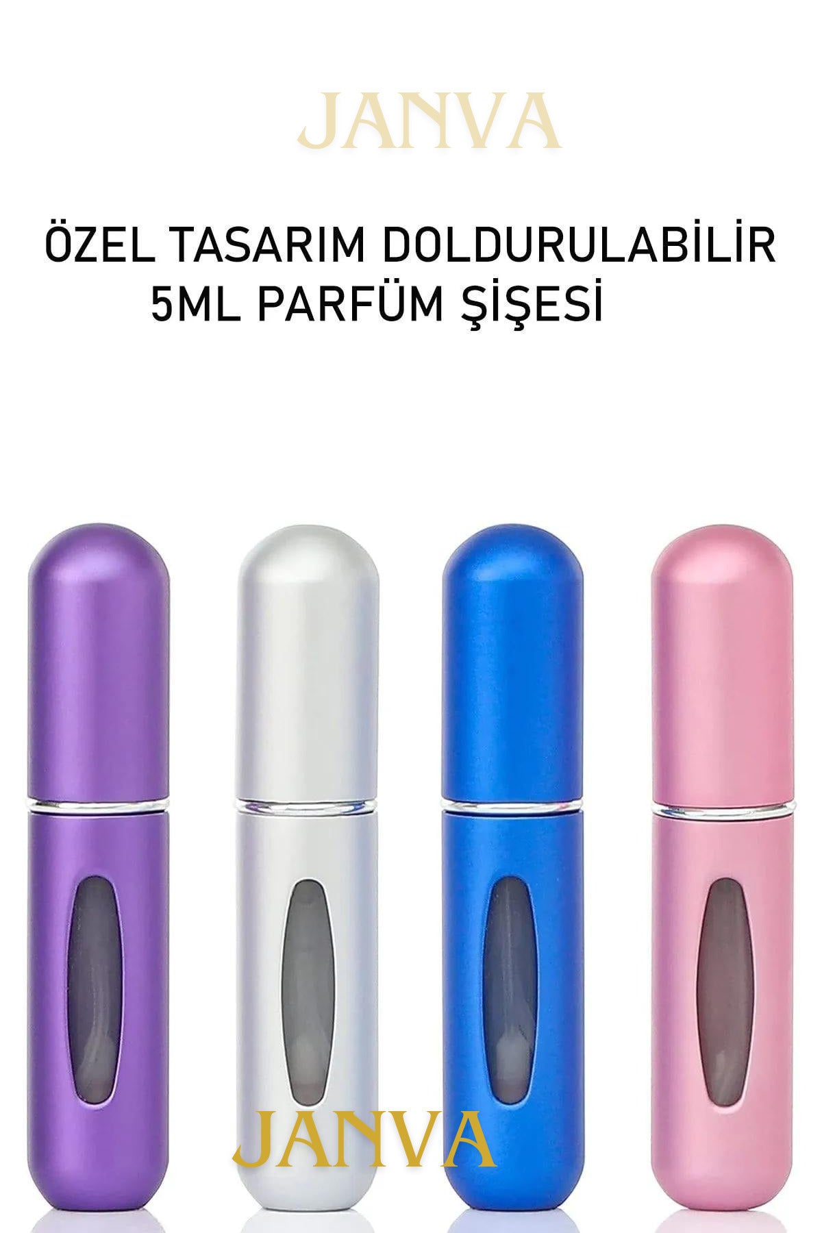 2 adet Parfüm Şişesinden Çanta Içi Mini Doldurulabilir Seyahat Cep Yedek Parfüm Şişesi 5 ml