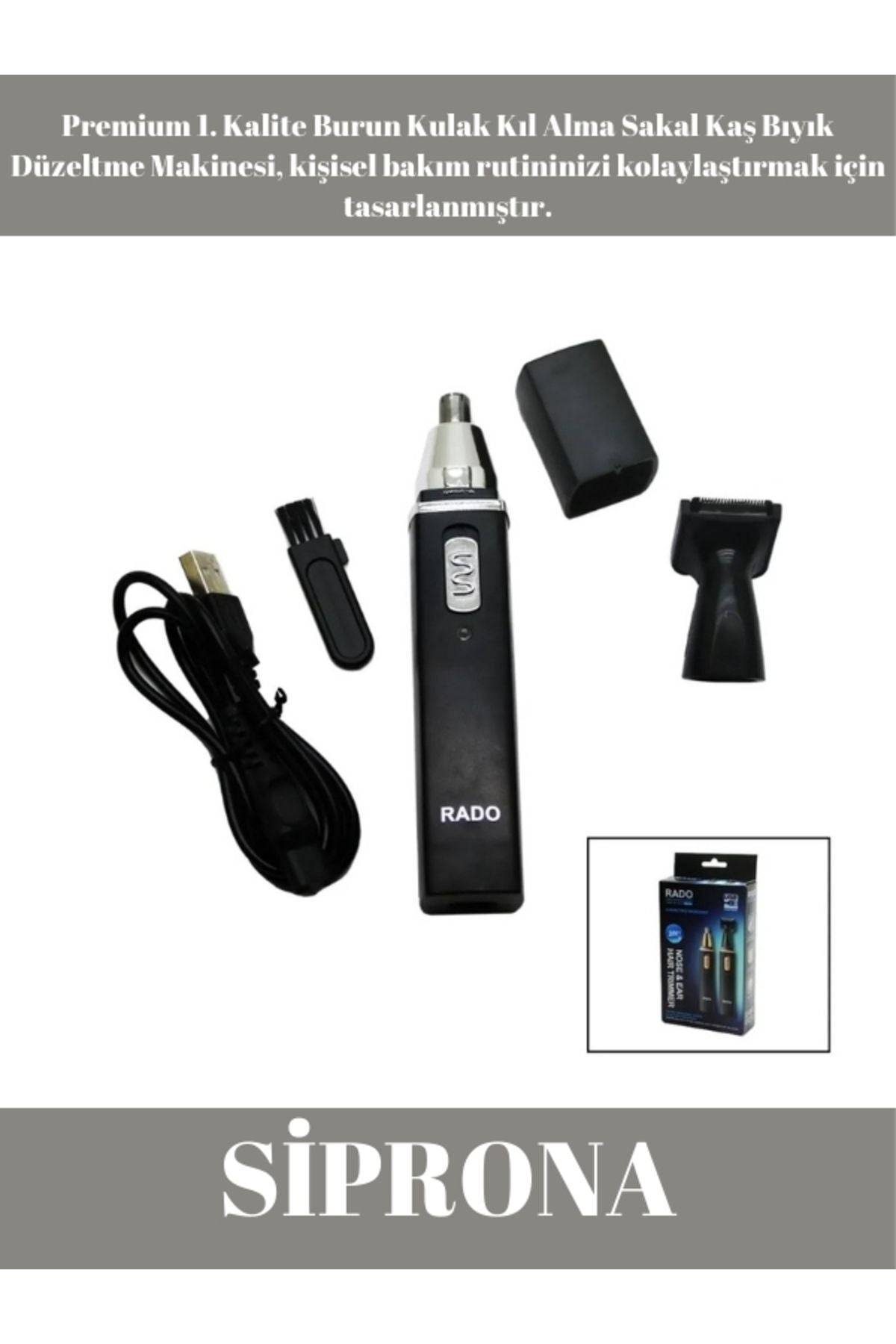 1 Yıl Premium Turbo Usb Şarjlı Kulak Burun Kıl Temizleme Tüy Kesme Ense Favori Düzeltme Tıraş Makin