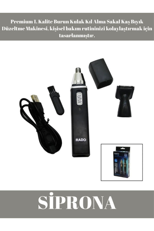 1 Yıl Premium Turbo Usb Şarjlı Kulak Burun Kıl Temizleme Tüy Kesme Ense Favori Düzeltme Tıraş Makin