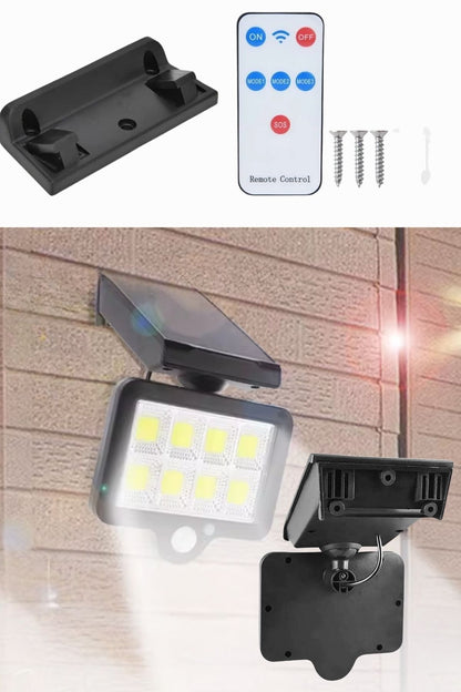 Solar Lamba 140 Led 8 Bölmeli Sensörlü Güneş Enerjili