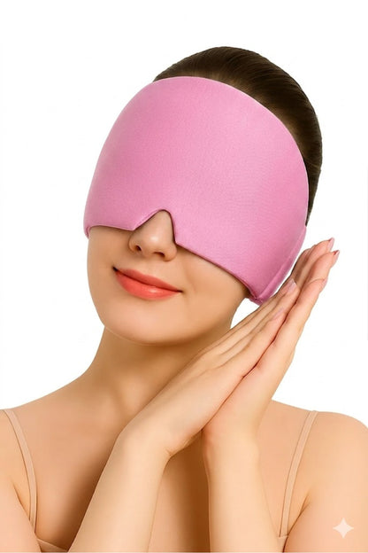 Pembe Jel Kompres Maskesi - ve Baş Ağrısı Giderici - Sıcak & Soğuk Terapi