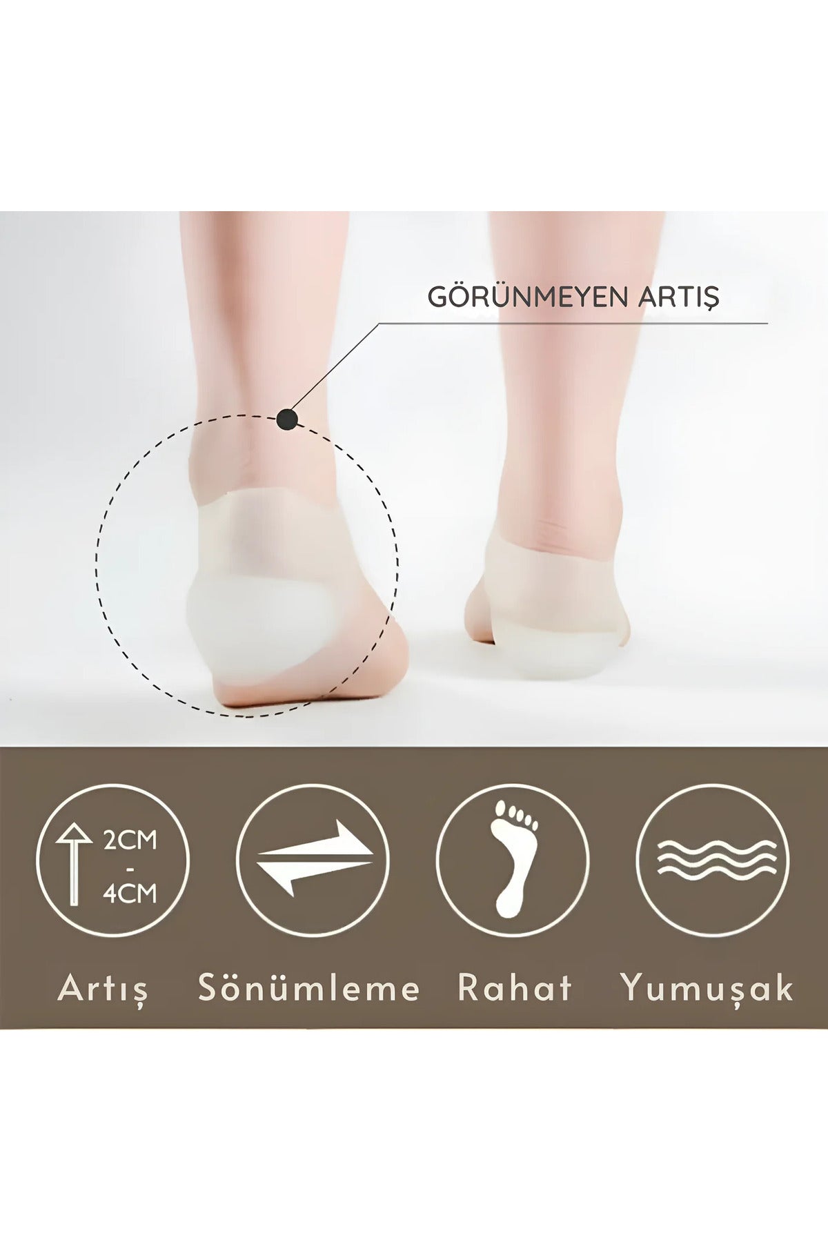 Boy Uzatıcı Gizli Topuk Yükseltici Boy Uzatma Topukluk