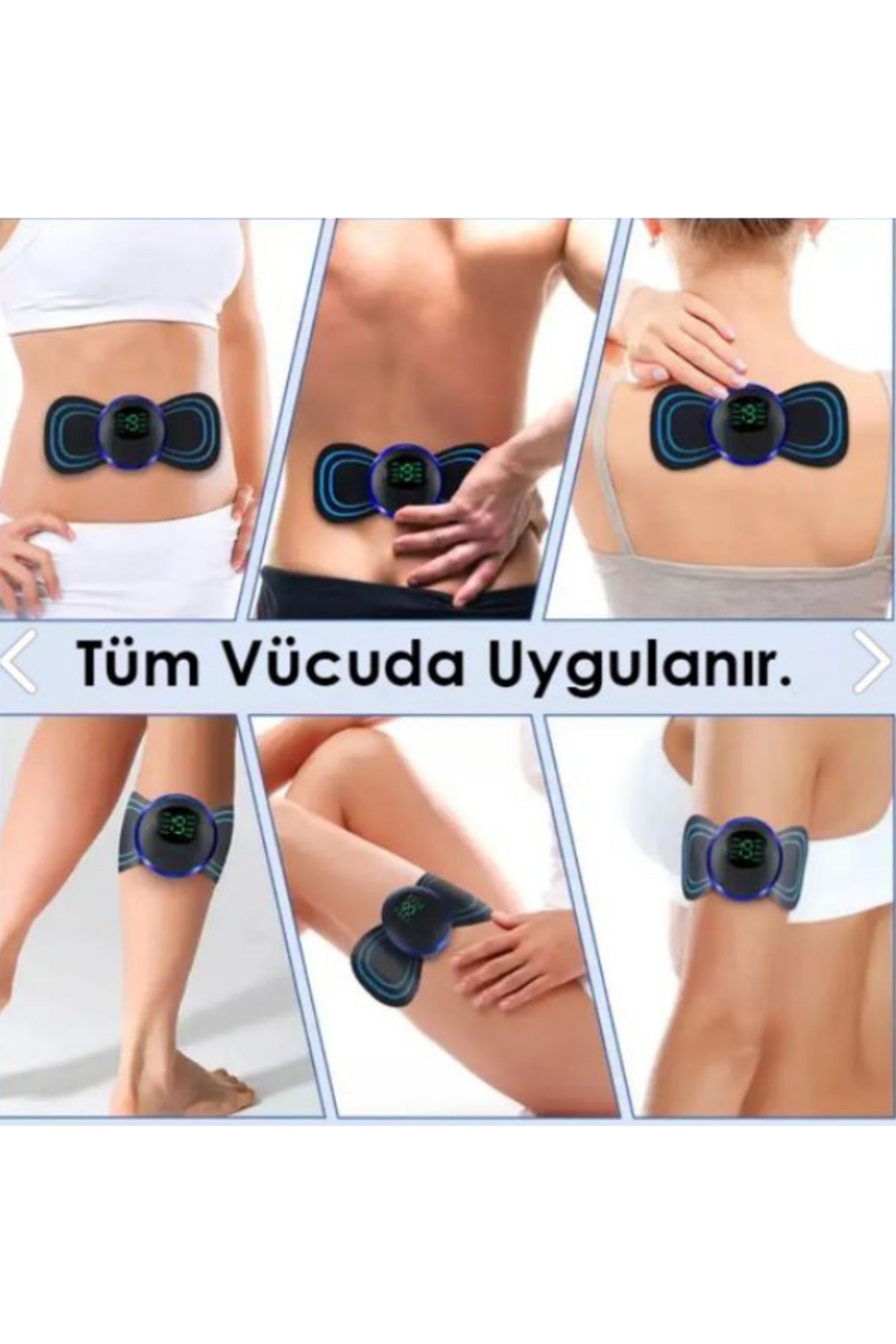 Tens Cihazı Ems Elektrikli Tüm Vücut Şarjlı Taşınabilir 8 Mod 19 Proğramlı