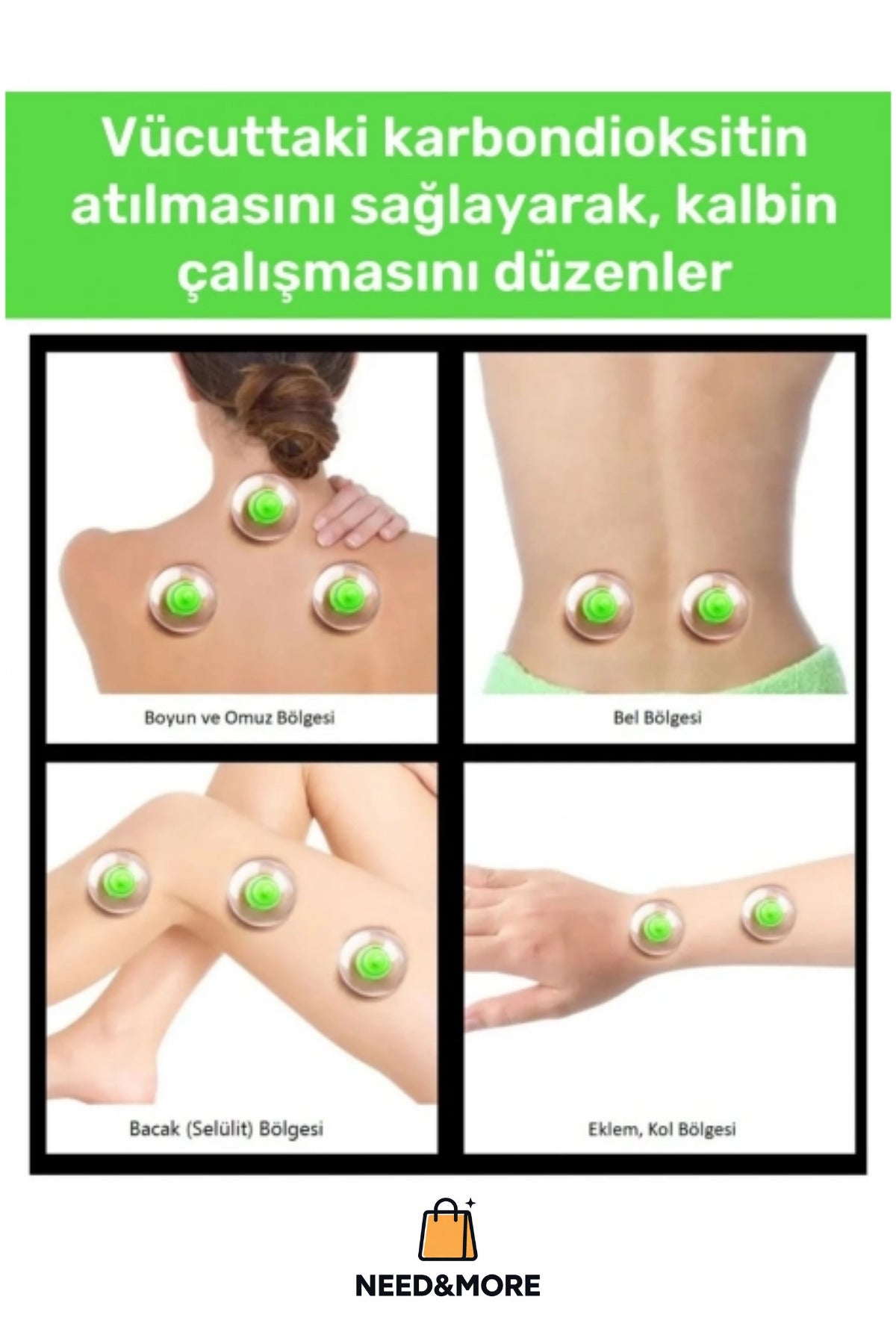 Deluxe Series Selülit Çatlak Giderici 12 Li Kupa Seti Vakumlu Masaj Aleti Hacamat Seti