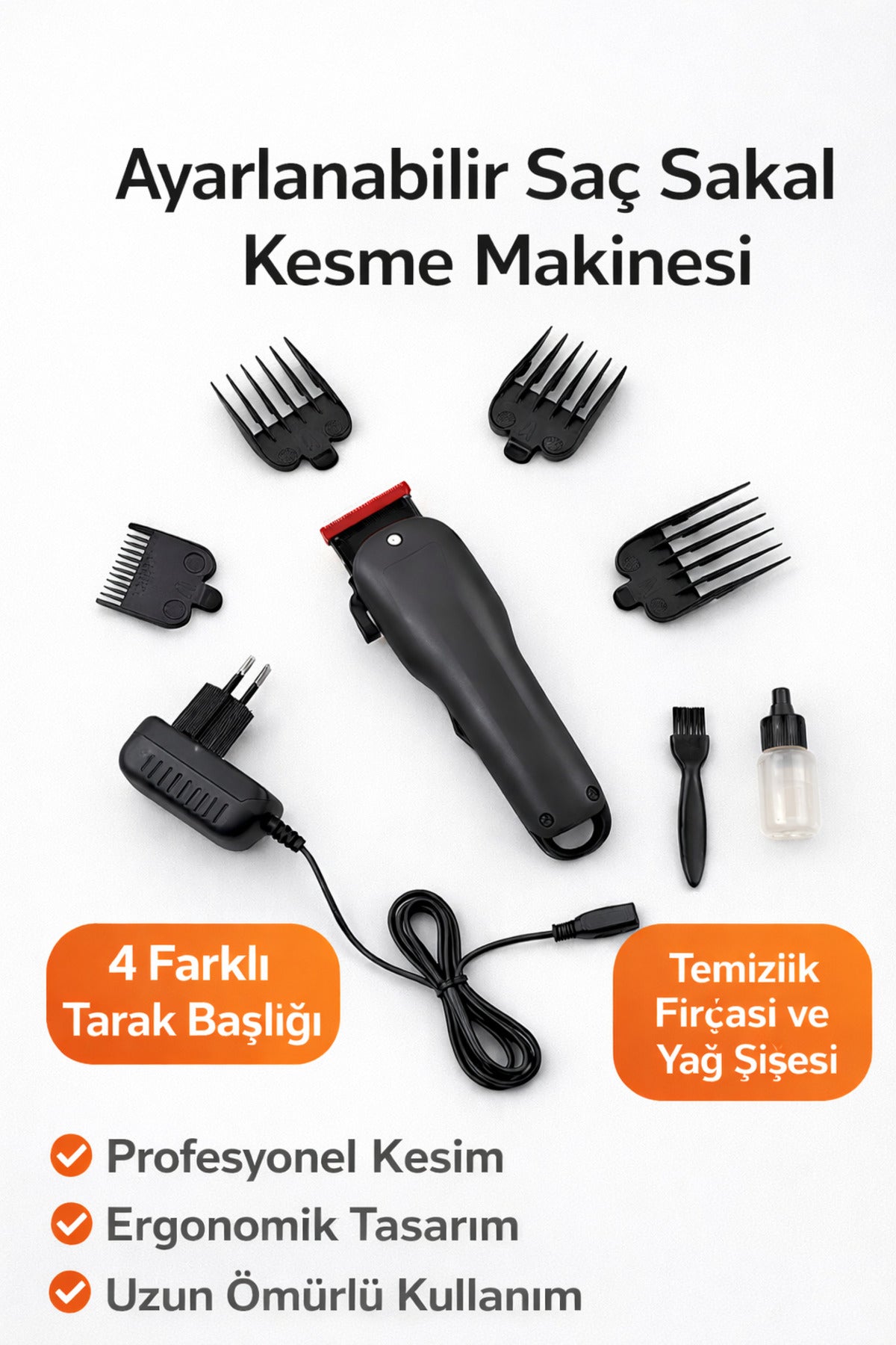 Dearling Y5 Çok Başlıklı Ayarlanabilir Elektrikli Saç Sakal Kesme Makinesi Seti