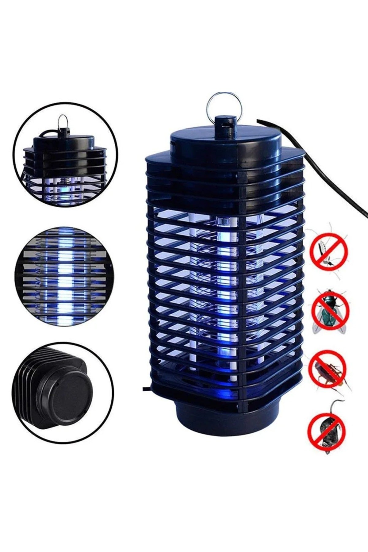 Elektrikli Sivri Sinek Öldürücü Sinek Cızz Cihazı 4-6 Watt Mor Işık Sivri Kara Sineklere