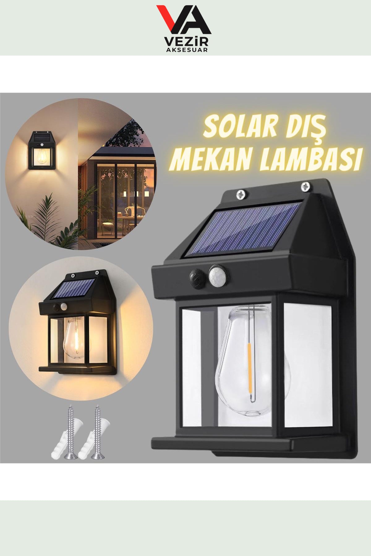 Güneş Enerjili LED Bahçe & Balkon Apliği – Şık, Dayanıklı ve Tasarruflu Aydınlatma TRY99144